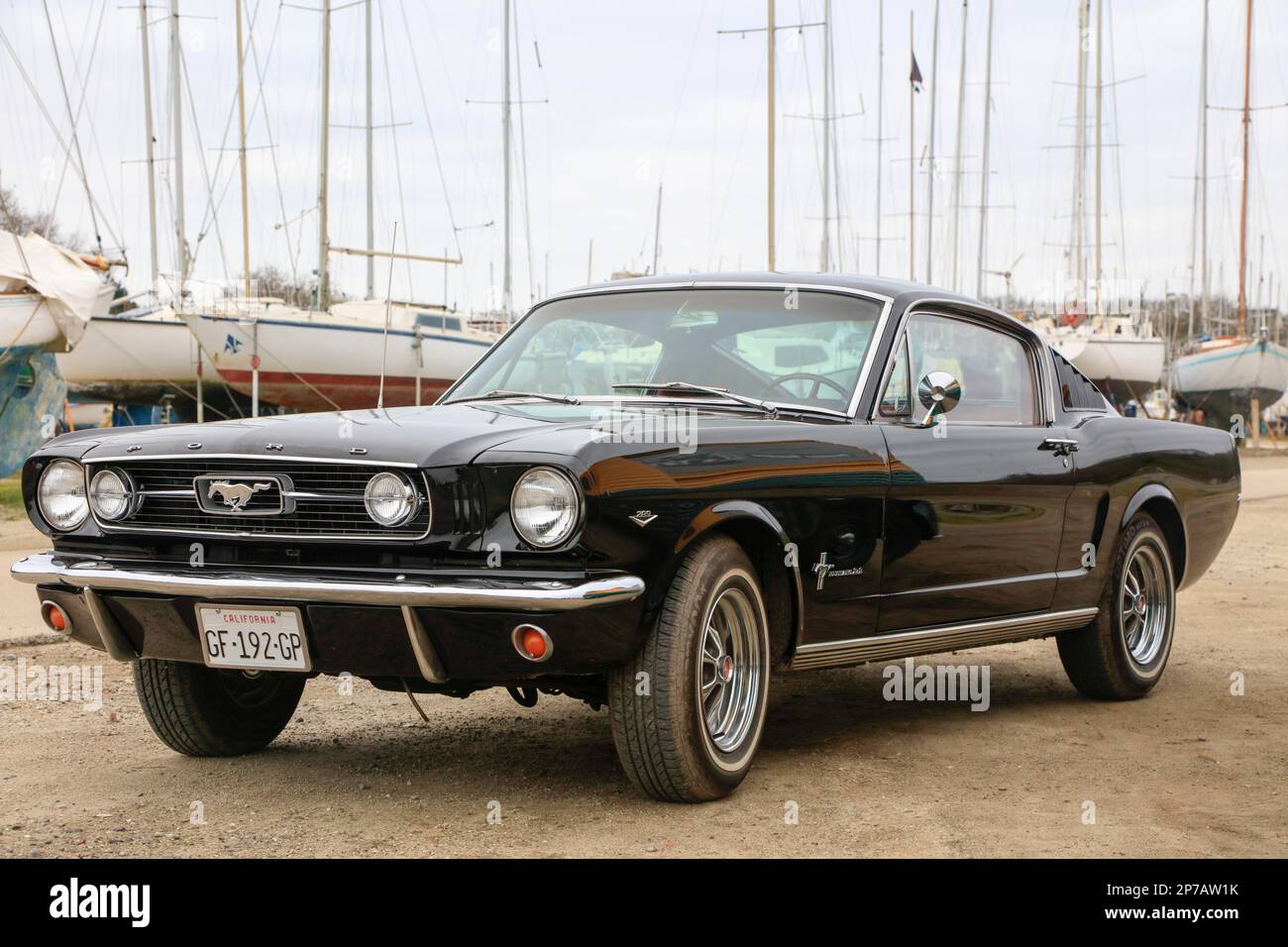 Ford Mustang, Classic Car Meeting, Plougastel-Daoulas, Finistere, Brittany, Frankreich Stockfoto