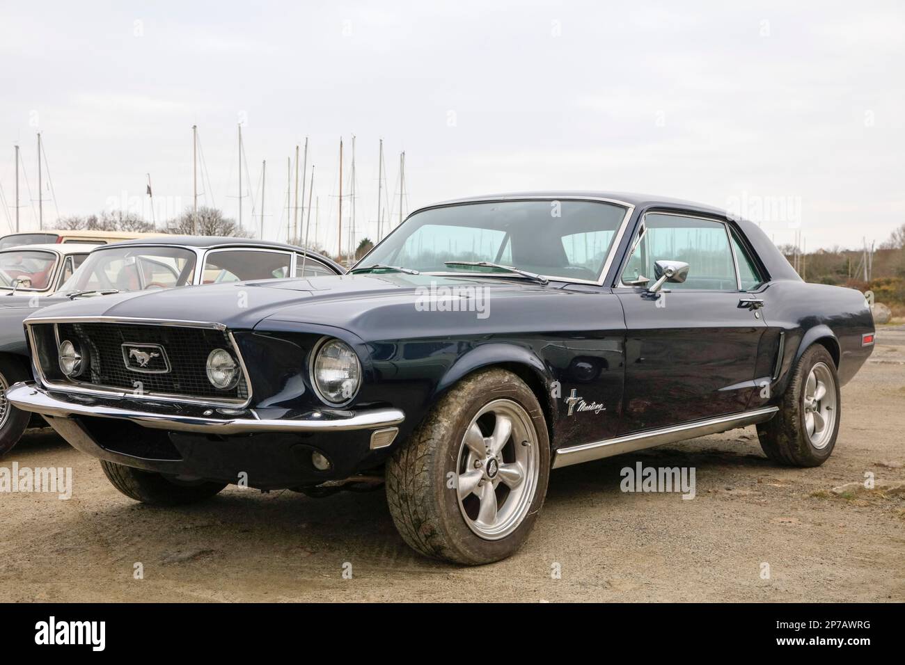 Ford Mustang, Classic Car Meeting, Plougastel-Daoulas, Finistere, Brittany, Frankreich Stockfoto