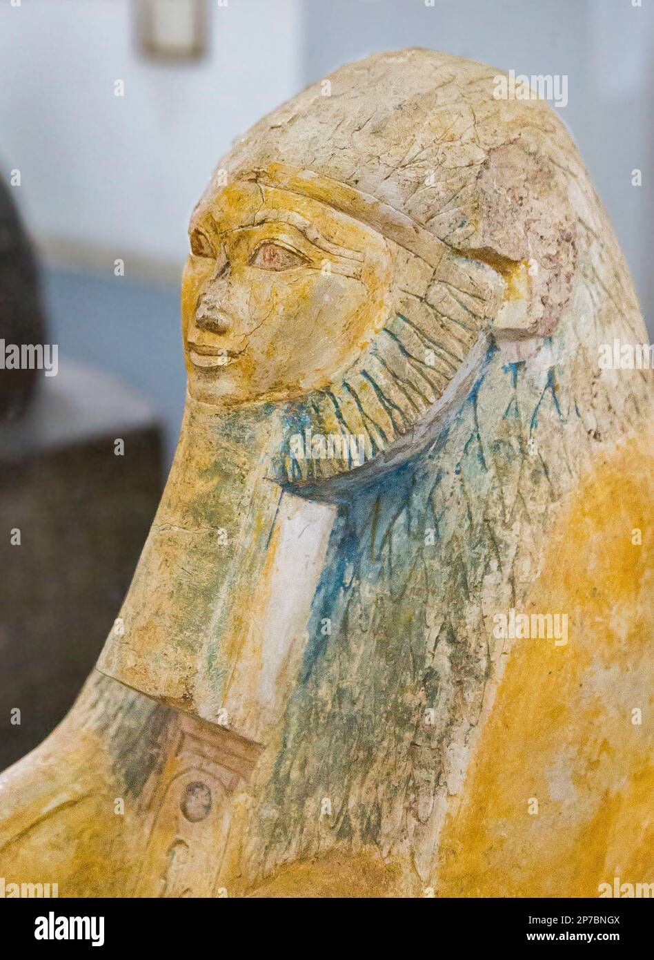 Kairo, Ägyptisches Museum, Sphinx der Hatschepsut, relativ ungewöhnlich, da sein Kopf Löwenmerkmale (Mähne) hat, während dies in der Regel nur sein Körper ist. Stockfoto