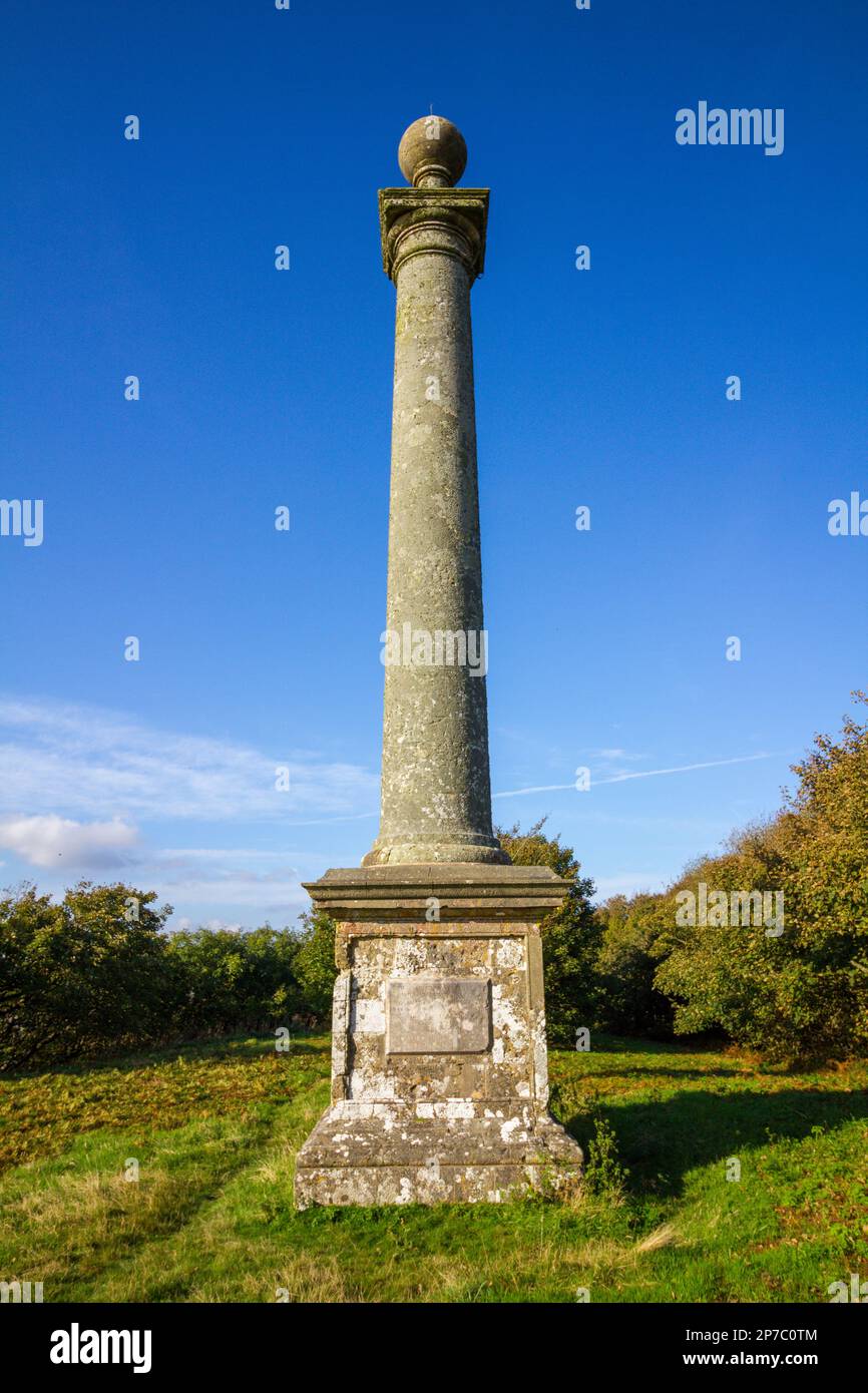 Hoy Monument, St. Catherine's Down, Chale, Isle of Wight, Großbritannien Stockfoto