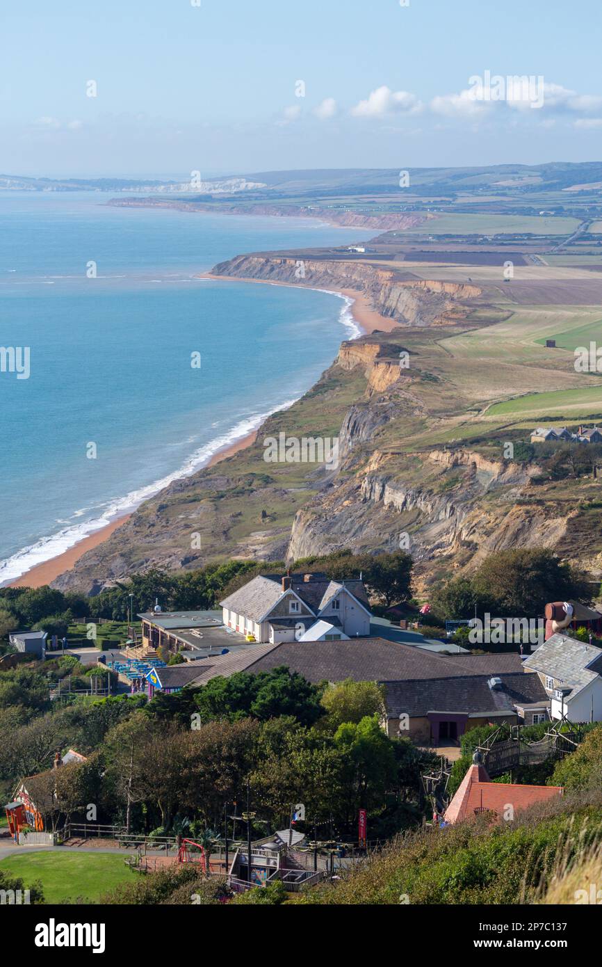 Blick von der Klippe auf Blackgang Chine, Isle of Wight Stockfoto