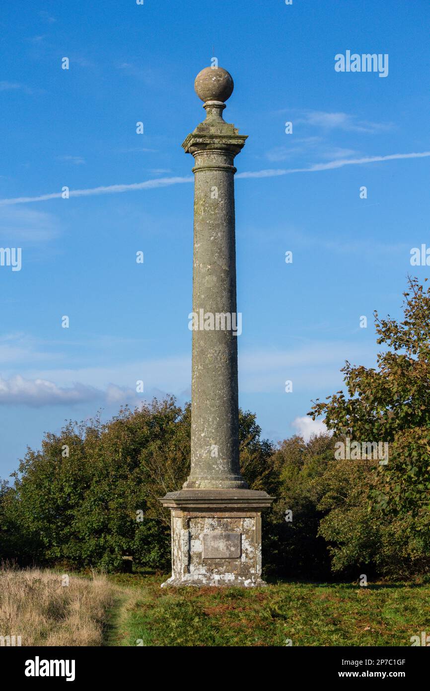 Hoy Monument, St. Catherine's Down, Chale, Isle of Wight, Großbritannien Stockfoto