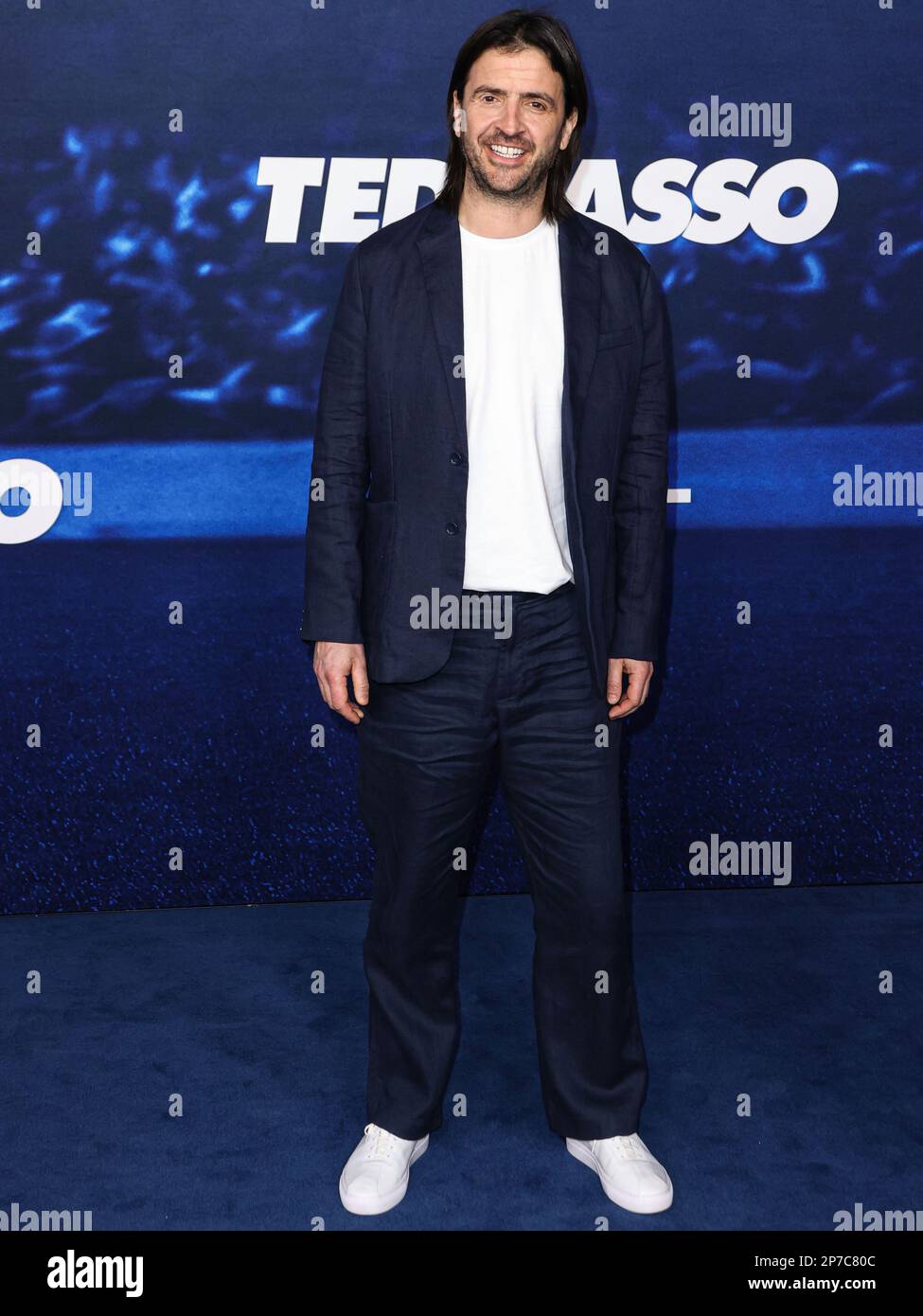 Westwood, Usa. 07. März 2023. WESTWOOD, LOS ANGELES, KALIFORNIEN, USA - MÄRZ 07 2023: Spencer Jones trifft am 7. März 3 im Regency Village Theatre in Westwood, Los Angeles, Kalifornien, USA auf die Los Angeles Premiere der Originalserie „Ted Lasso“ der Apple TV-Serie ein. (Foto: Xavier Collin/Image Press Agency) Kredit: Image Press Agency/Alamy Live News Stockfoto