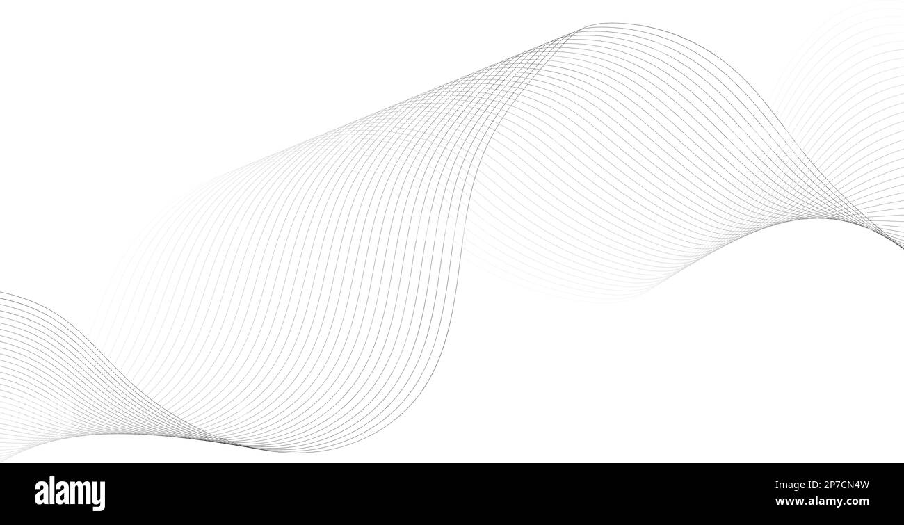 Abstrakter Hintergrund mit parallelen Linien. Futuristischer technologischer Hintergrund. Erzeugt den Effekt einer optischen Täuschung. Stock Vektor