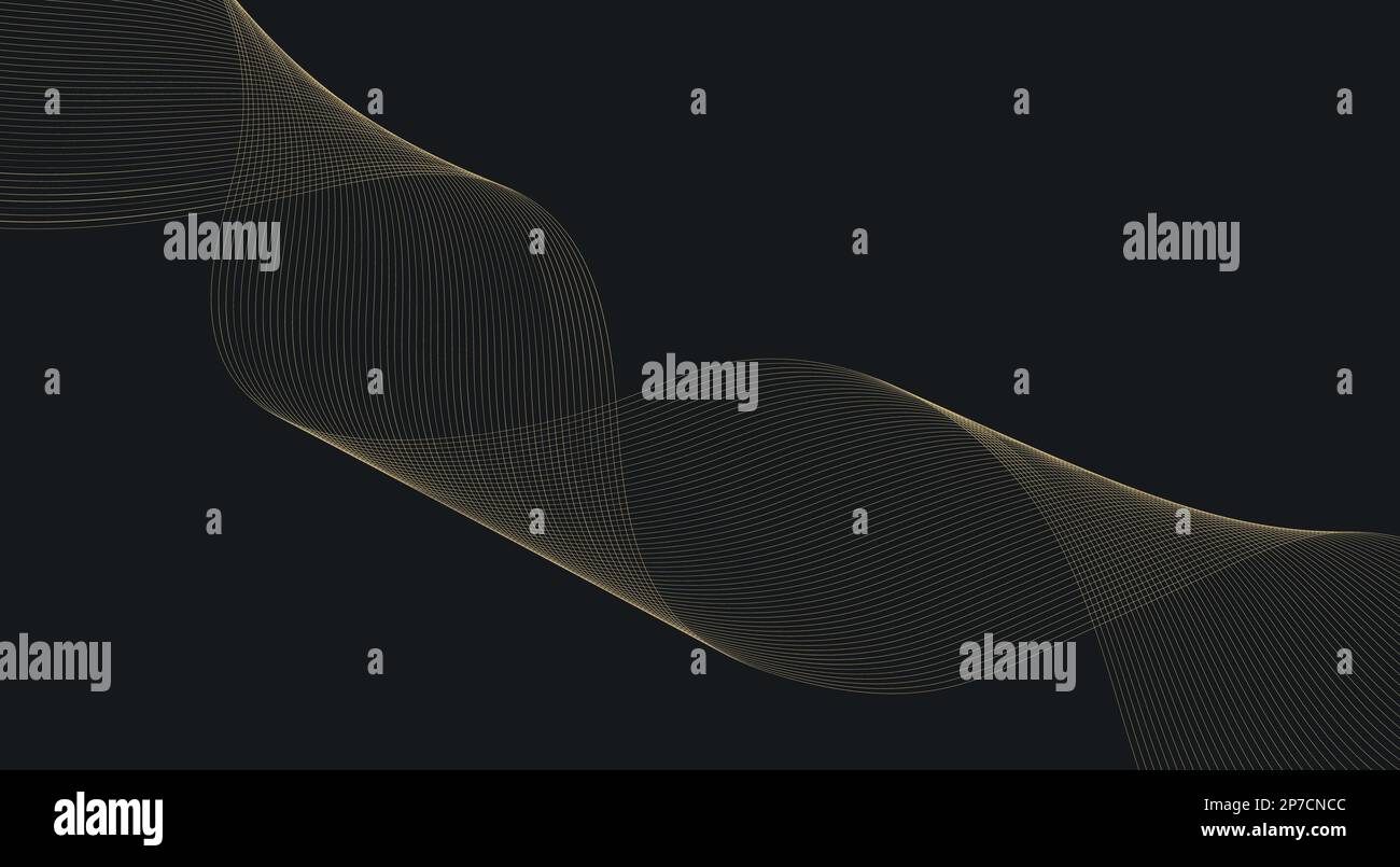 Abstrakter Hintergrund mit parallelen Linien. Futuristischer technologischer Hintergrund. Erzeugt den Effekt einer optischen Täuschung. Stock Vektor