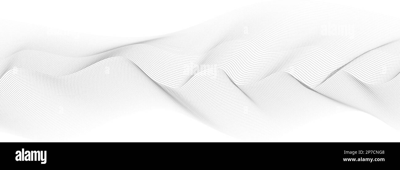 Abstrakter Hintergrund mit parallelen Linien. Futuristischer technologischer Hintergrund. Erzeugt den Effekt einer optischen Täuschung. Stock Vektor