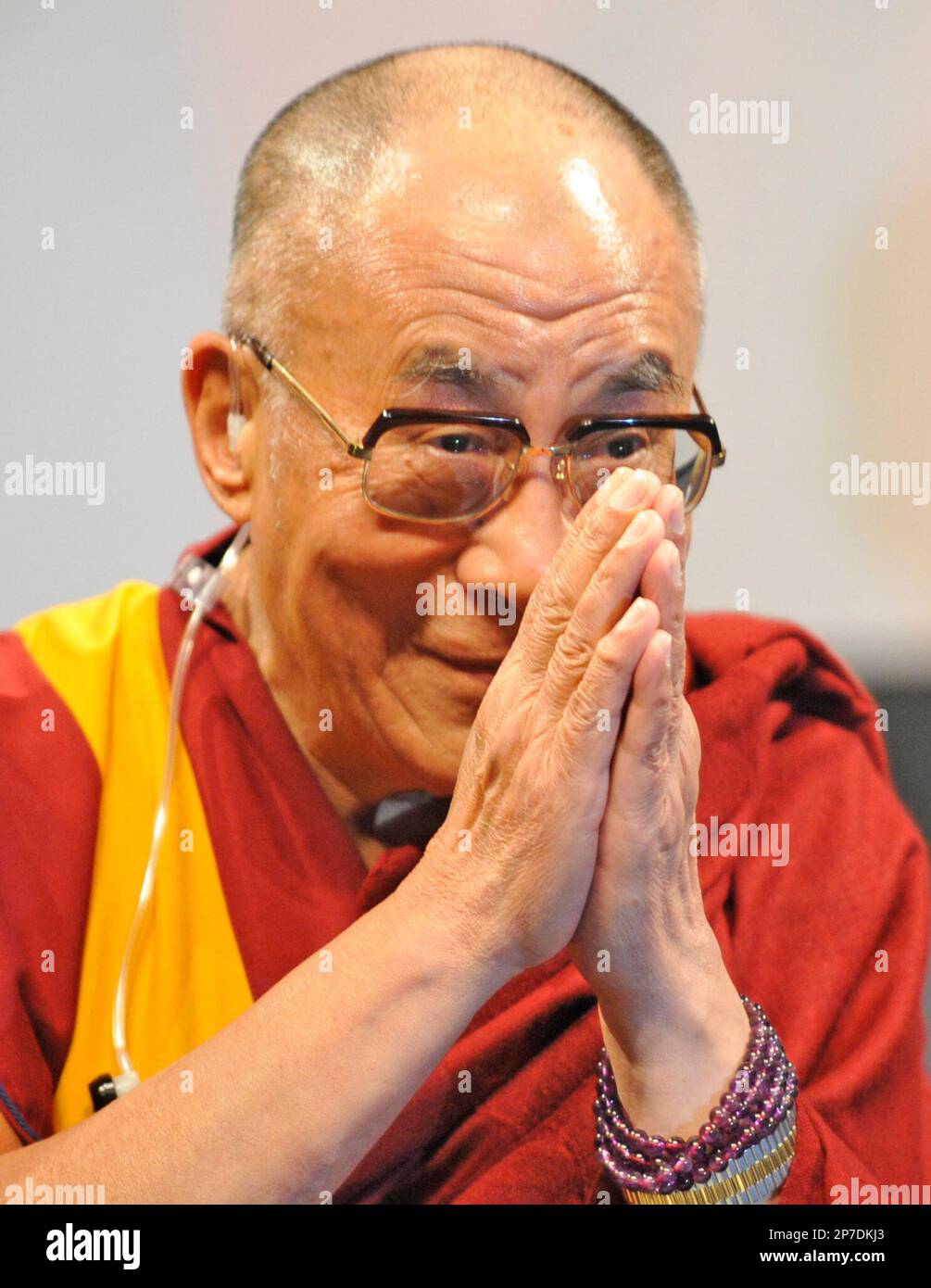 Der vierzehnte Dalai Lama, Tenzin Gyatso, geistliches und weltliches Oberhaupt der Tibeter 