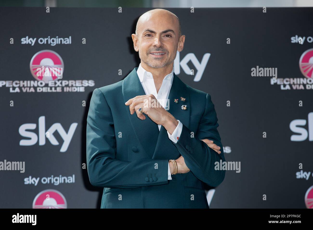 MAILAND, ITALIEN - MÄRZ 06: Enzo Miccio nimmt am 06. März 2023 an der Fotokonferenz für „Pechino Express La via delle Indie“ Sky Original in Mailand Teil. Stockfoto