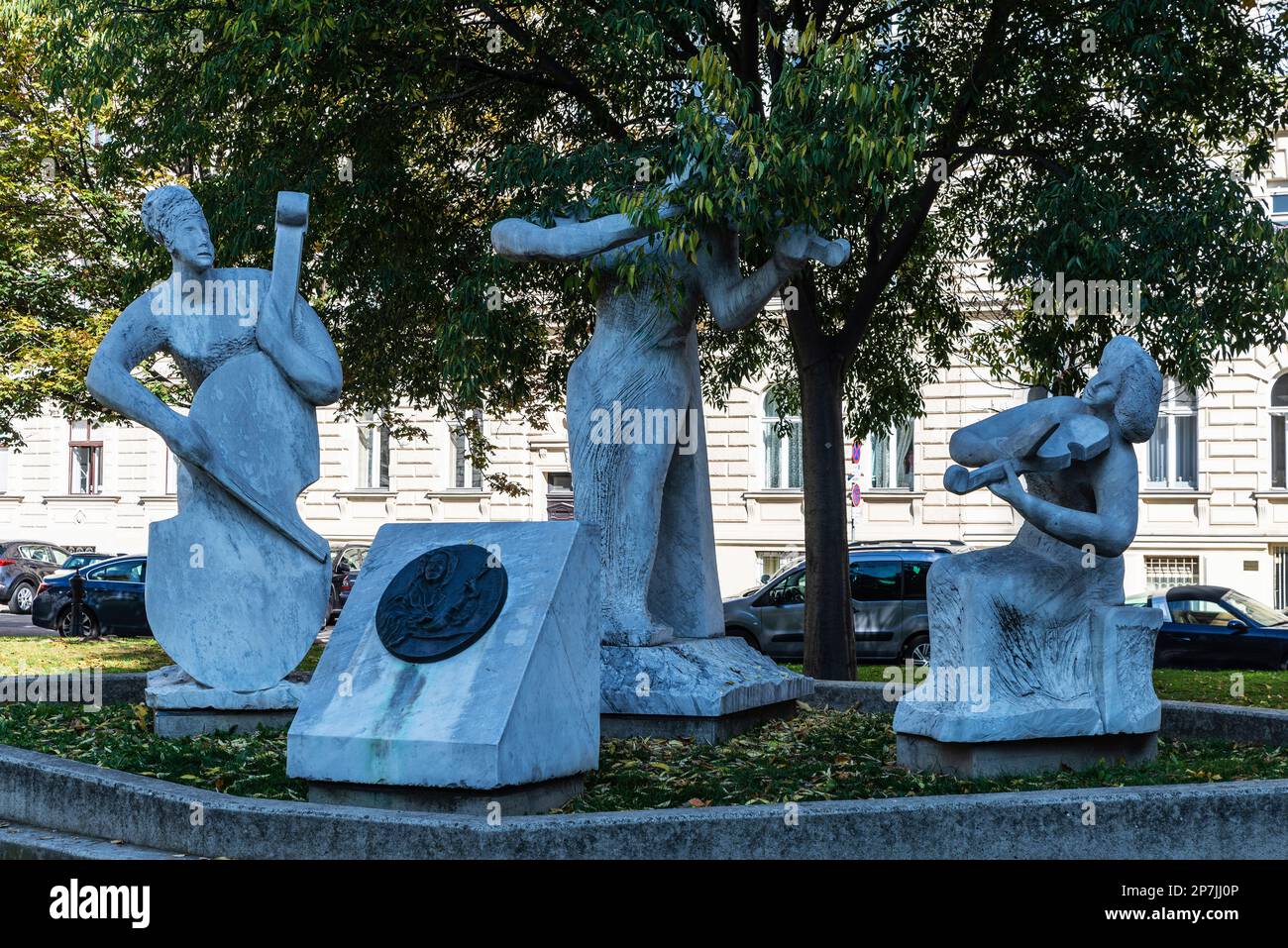 Wien, Österreich - 18. Oktober 2022: Antonio Vivaldi Statue im Votiv Park, Innere Stadt, Wien, Österreich Stockfoto