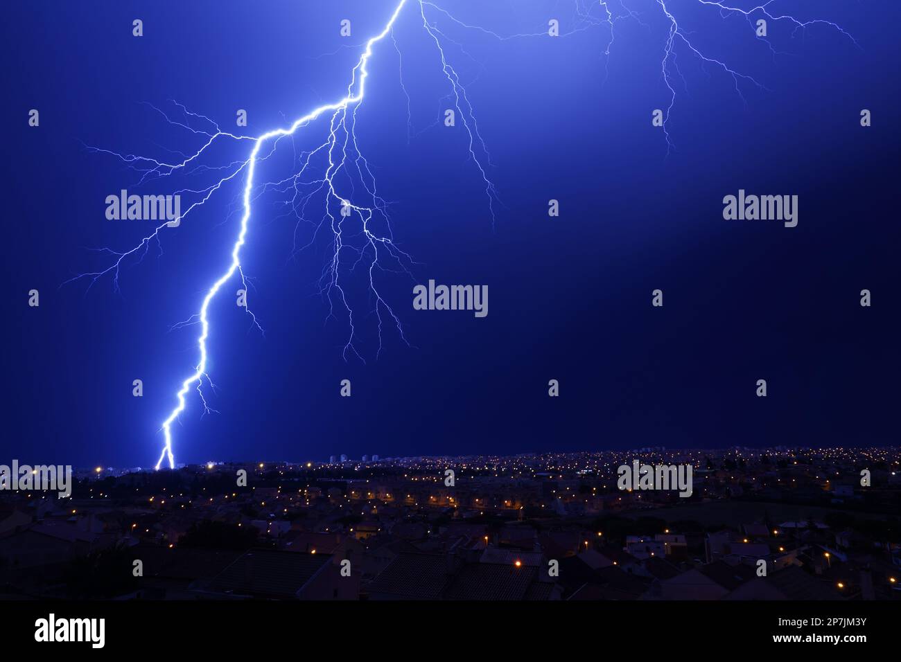 Großer Gewitter in Lissabon, Juli 2020 Stockfoto