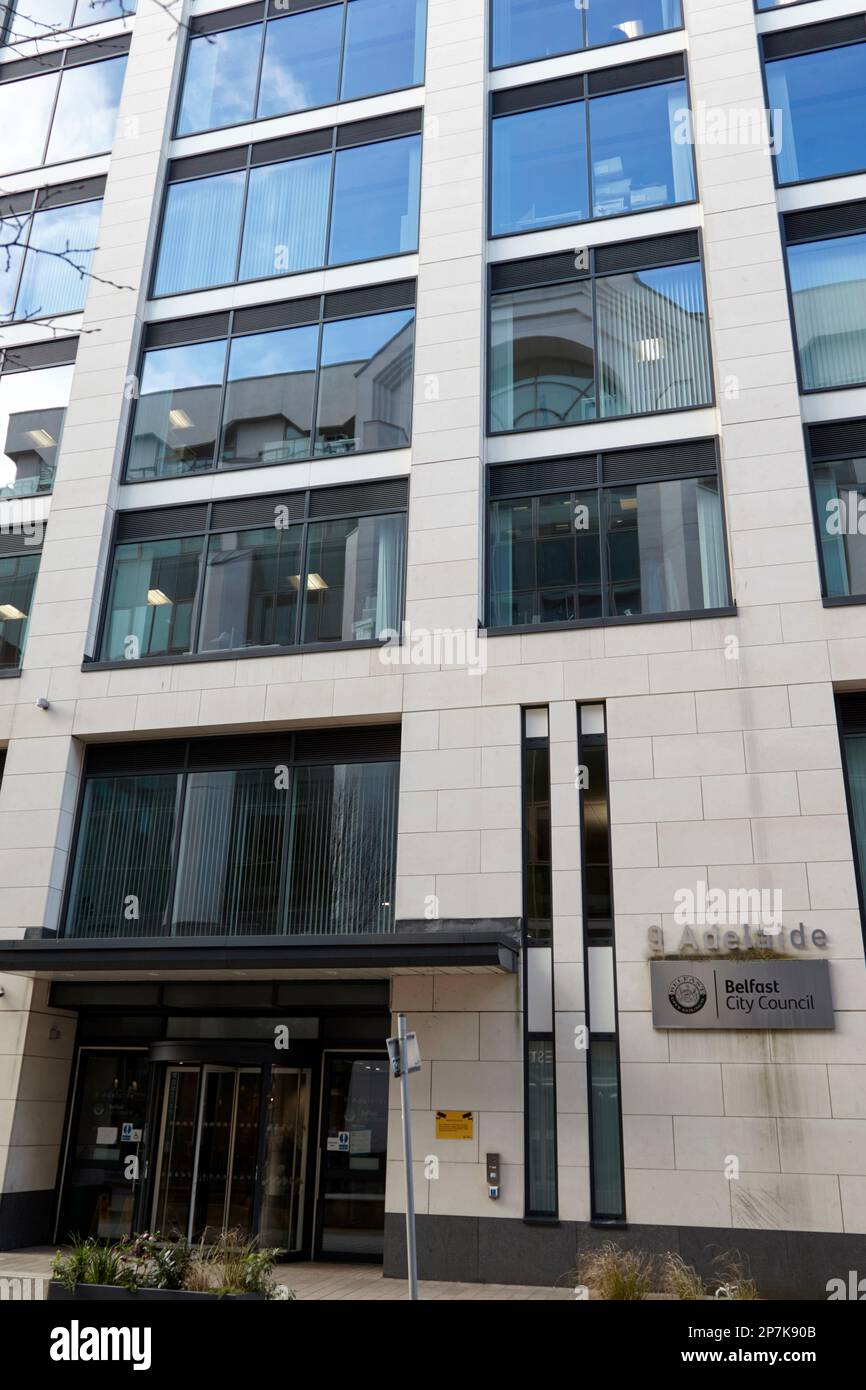 9 adelaide Hauptquartiere des stadtrats von belfast, Nordirland, Vereinigtes Königreich Stockfoto