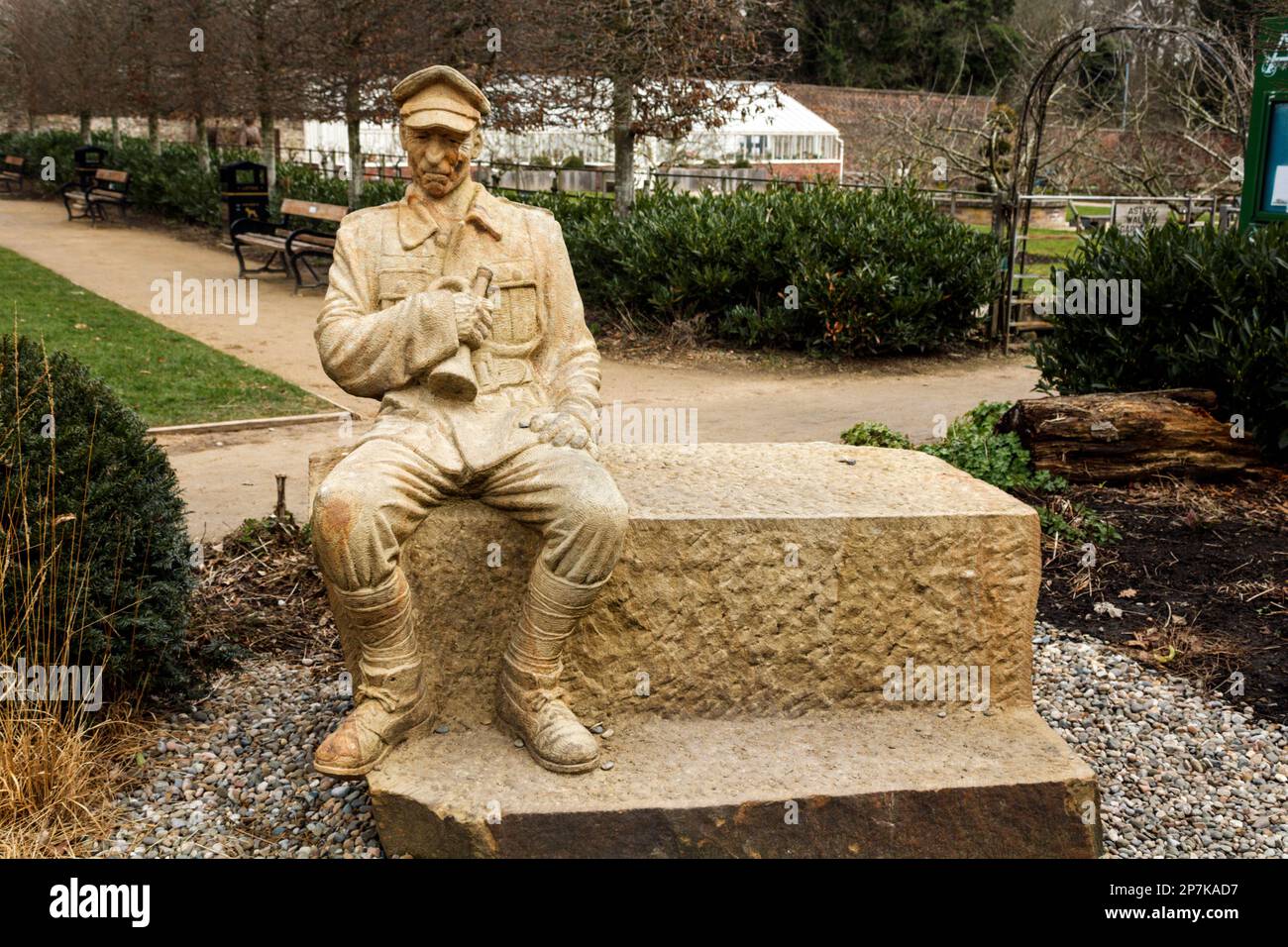 Der Bote. Astley Park, Chorley. Stockfoto