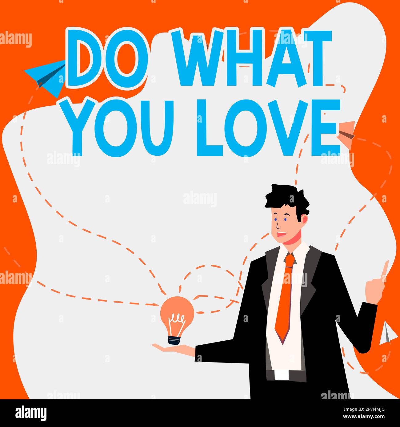 Handgeschriebenes Schild „Do What You Love“. Geschäftsidee Erleben Sie angenehme Dinge, führen Sie Aktivitäten mit Motivation aus Stockfoto