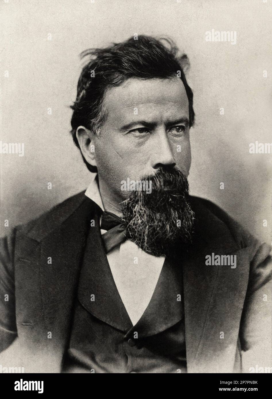 1875 c, ITALIEN : der italienische Komponist AMILCARE PONCHIELLI ( 1834 - 1886 ), Autor von LA GIOCONDA ( 1876 ). MUSICA CLASSICA - KLASSISCH - OPER - COMPOSITORE LIRICO - Portrait - Rituto - papillon - Krawatte - Cravatta - barba - Bart - LIRICA - MUSICISTA - MUSICA --- ARCHIVIO GBB Stockfoto