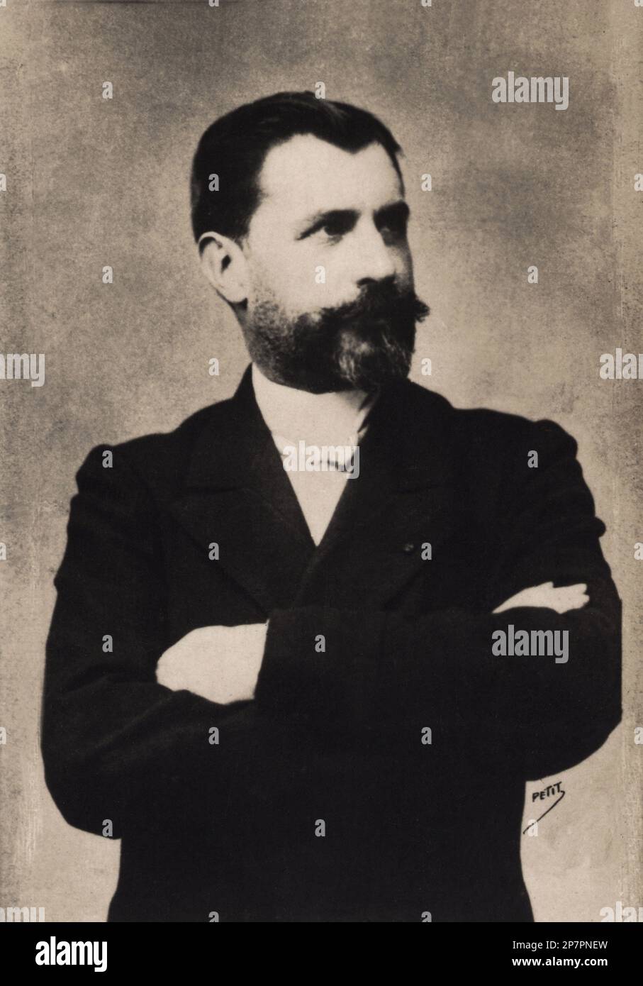 1895 Ca , Frankreich : der gefeierte französische Wissenschaftler Doktor Samuel Jean POZZI ( 1846 - 1918 ) war französischer Chirurg und Gynäkologe . Er war auch an Anthropologie und Neurologie interessiert und in pariser BELLE EPOQUE , einem Freund des Schriftstellers Marcel Proust und des Malers John Singer Sargent , wurde oft als Frauenheld gepriesen . 1864 begann Pozzi sein Medizinstudium in Paris. Er traf auch die gefeierte Schauspielerin Sarah Bernhardt durch den Schauspieler Jean Mounet-Sully und sie wurden kurz ein Liebespaar. 1913 organisierten Pozzi und Georges Clemenceau das erste Transplantationssymposium in Paris. 1915 Sarah Bernhardt Stockfoto