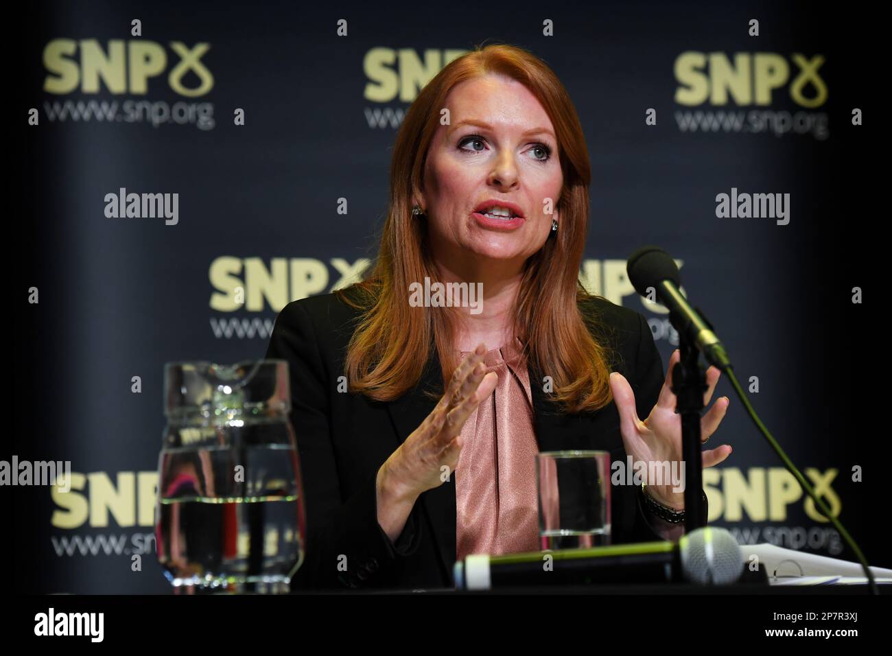 SNP-Führungskandidat Ash Regan nimmt an den SNP-Führungsversuchen im Town Hall in Johnstone, Schottland, Teil. Bilddatum: Mittwoch, 8. März 2023. Stockfoto