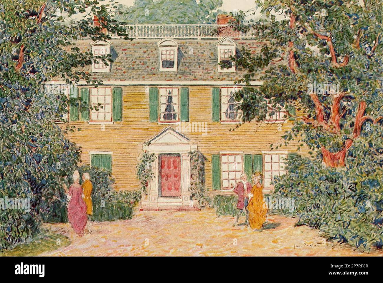 The Quincy House - Heimat von Präsident John Quincy Adams und späteren Generationen von Adams, ca. 1900 Stockfoto