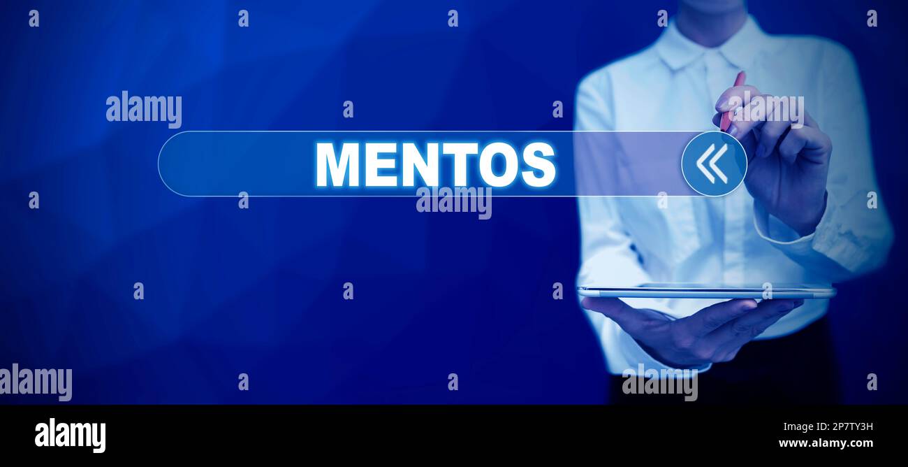 Textbeschriftung mit Mentos. Jamaikanische Volksmusik im Stil einer Geschäftsidee, basierend auf traditionellem Tanzrhythmus Stockfoto