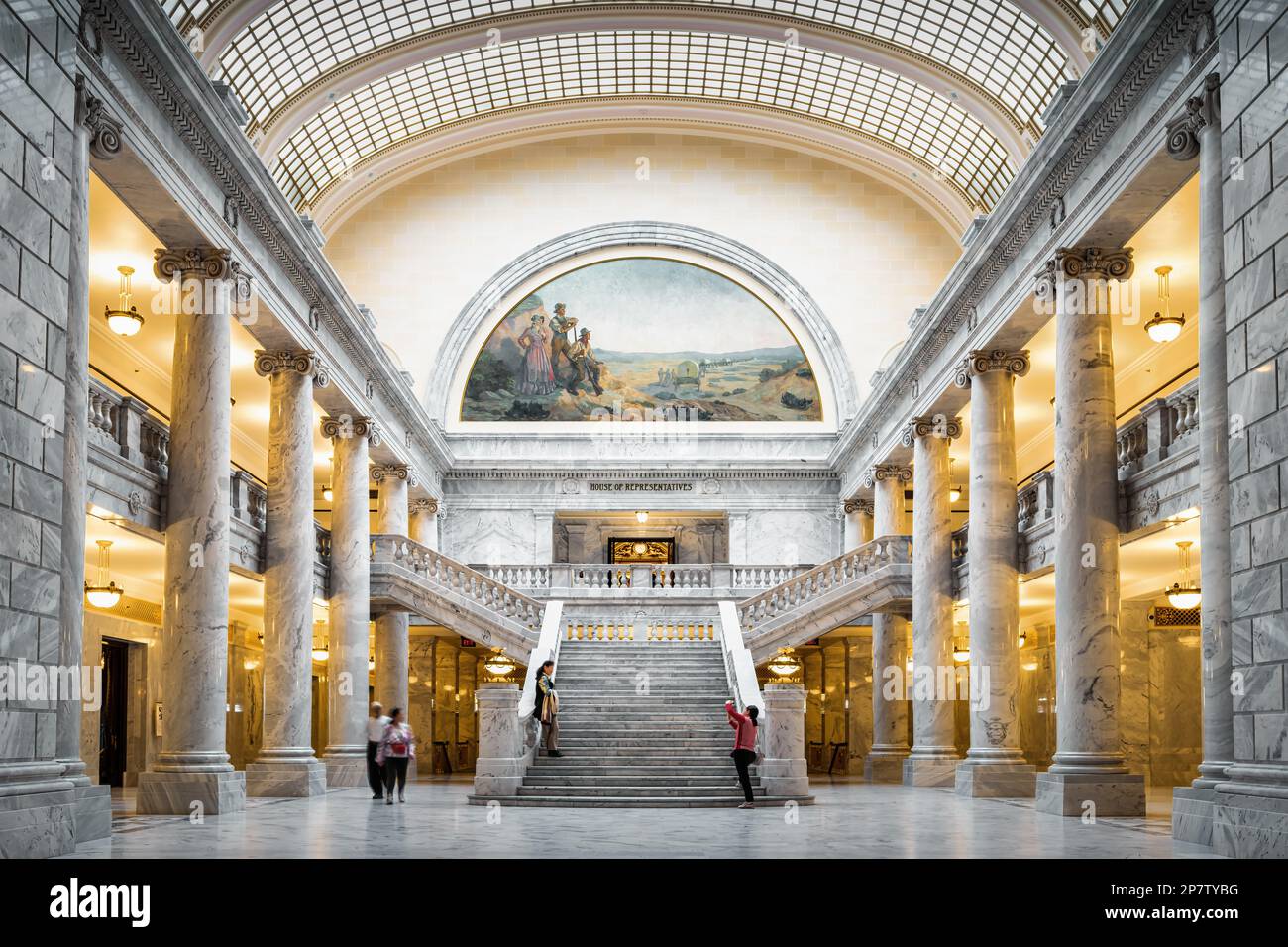 Innenausstattung des Kapitols von Utah in Salt Lake City, Utah, USA. Stockfoto