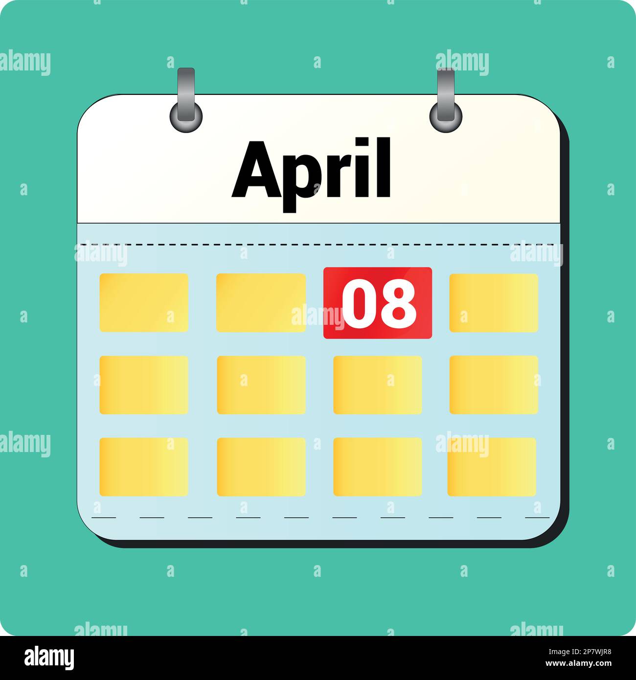 Der monat april zeichnung Stock-Vektorgrafiken kaufen - Alamy