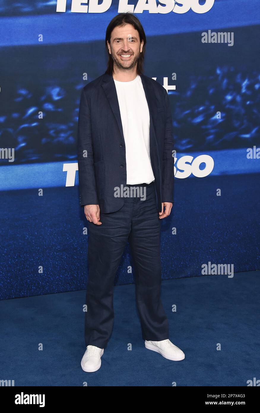 7. März 2023, Westwood, Kalifornien, USA: Spencer Jones kommt zur Premiere der Saison 3 von â€˜Ted Lassoâ€™ im Village Theatre. (Kreditbild: © Lisa O'Connor/ZUMA Press Wire) NUR REDAKTIONELLE VERWENDUNG! Nicht für den kommerziellen GEBRAUCH! Stockfoto