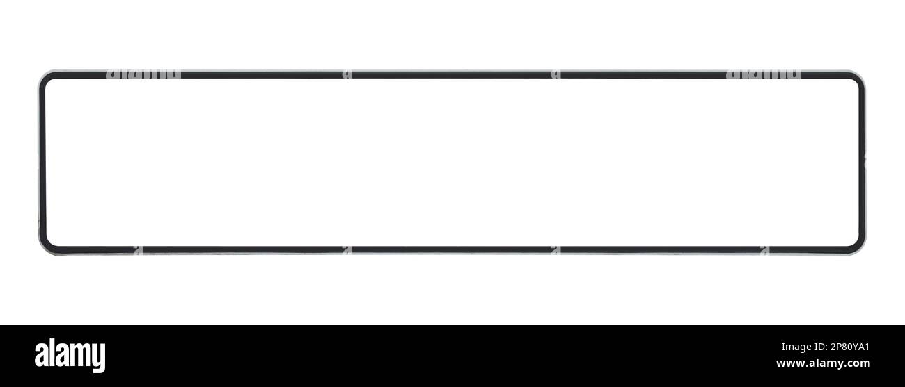 Nummernschild isoliert auf weiß. Fahrzeugschein Stockfoto