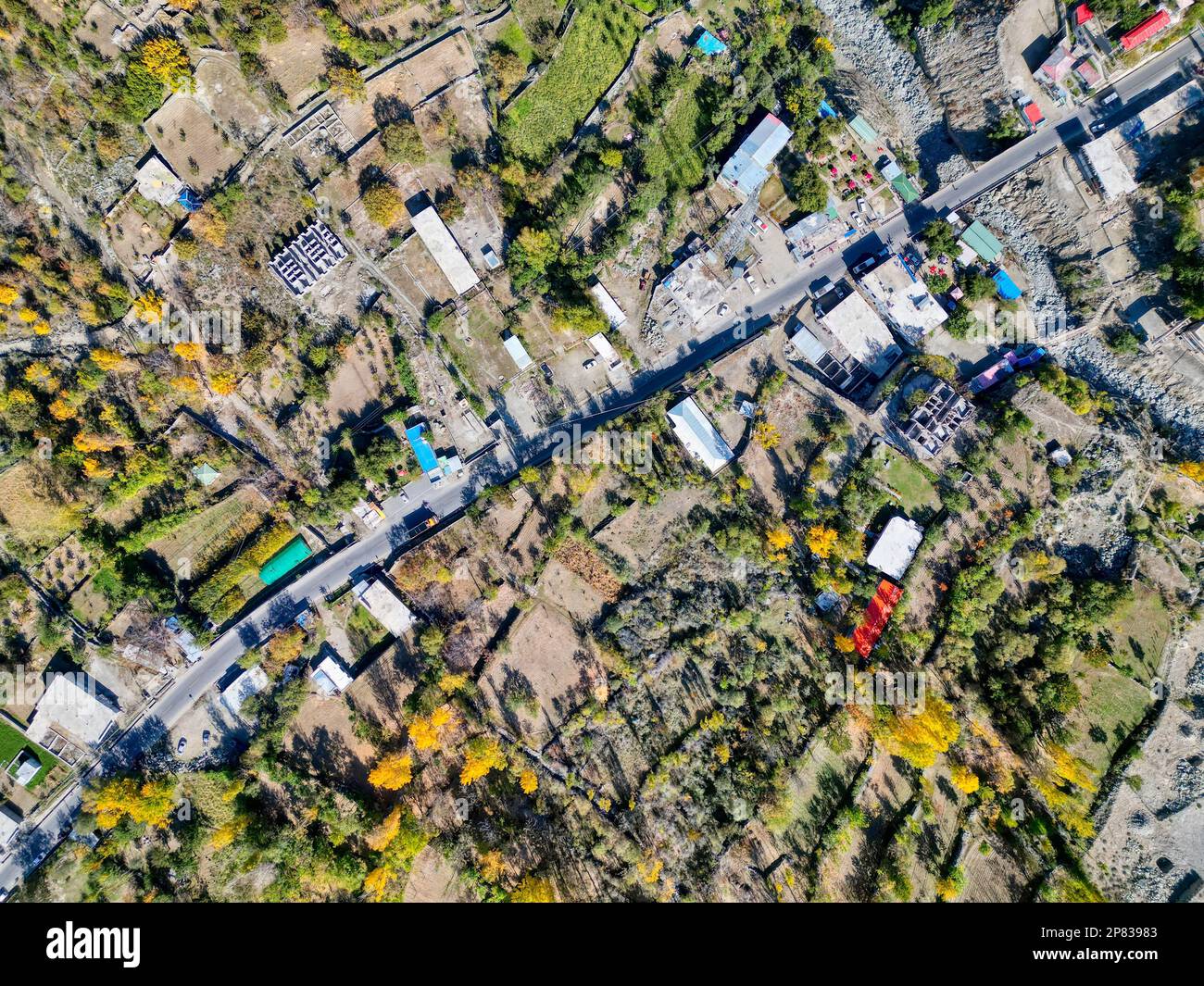 Position:36° 14' 26,88' N, 74° 29' 29,34' O Nehmen Sie @Gilgit-Baltistan, Pakistan Stockfoto