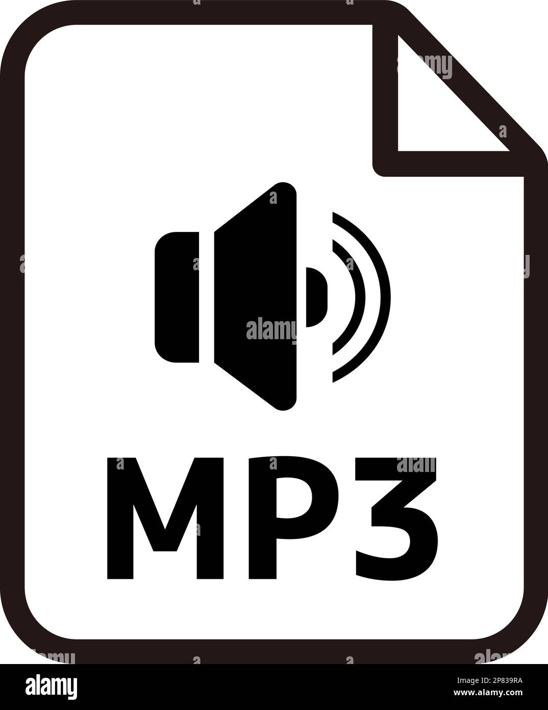 Abbildung des Vektorsymbols für Dateiformate | MP3 Stock Vektor