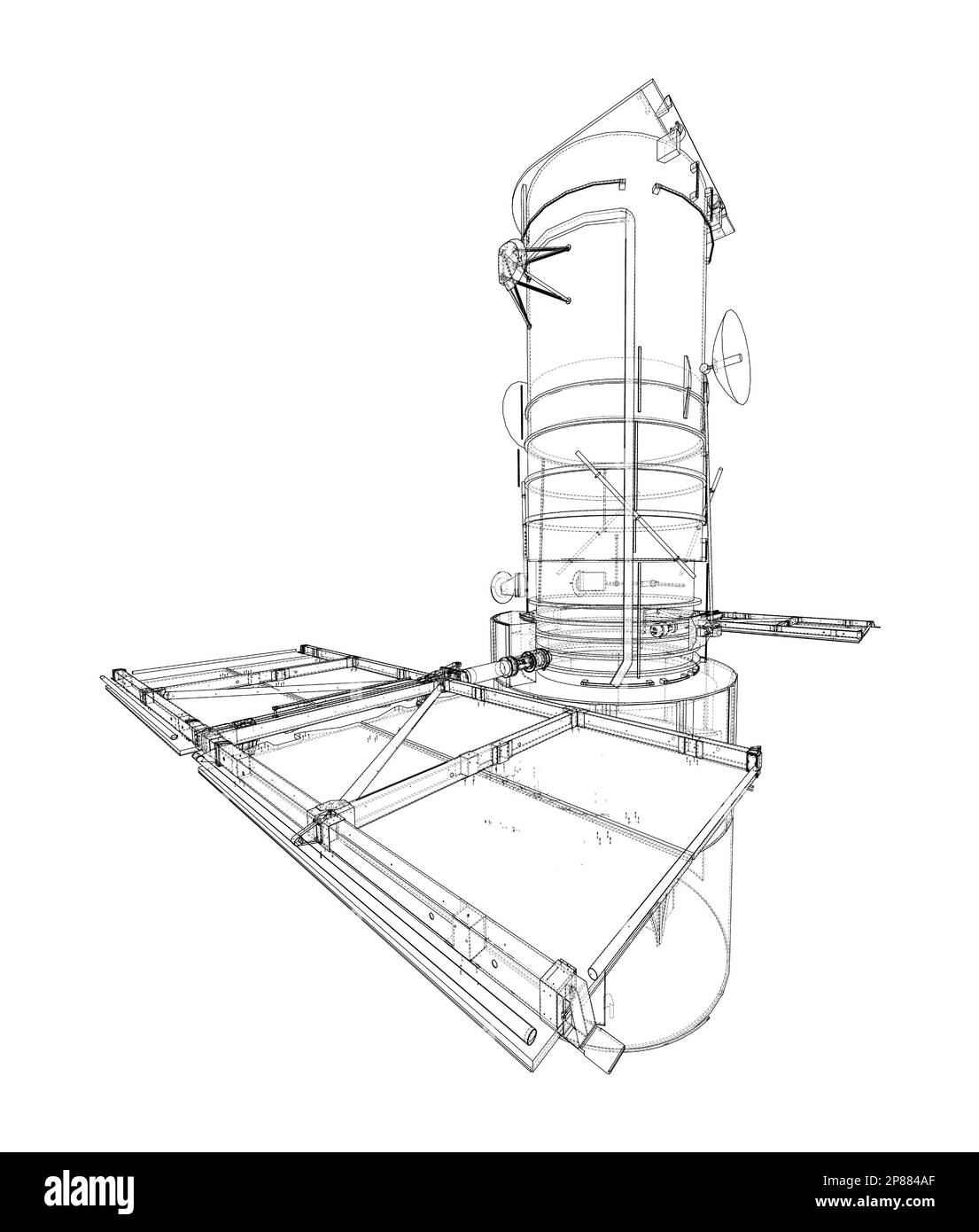 Hubble-Weltraumteleskop. Sattellit Stockfoto