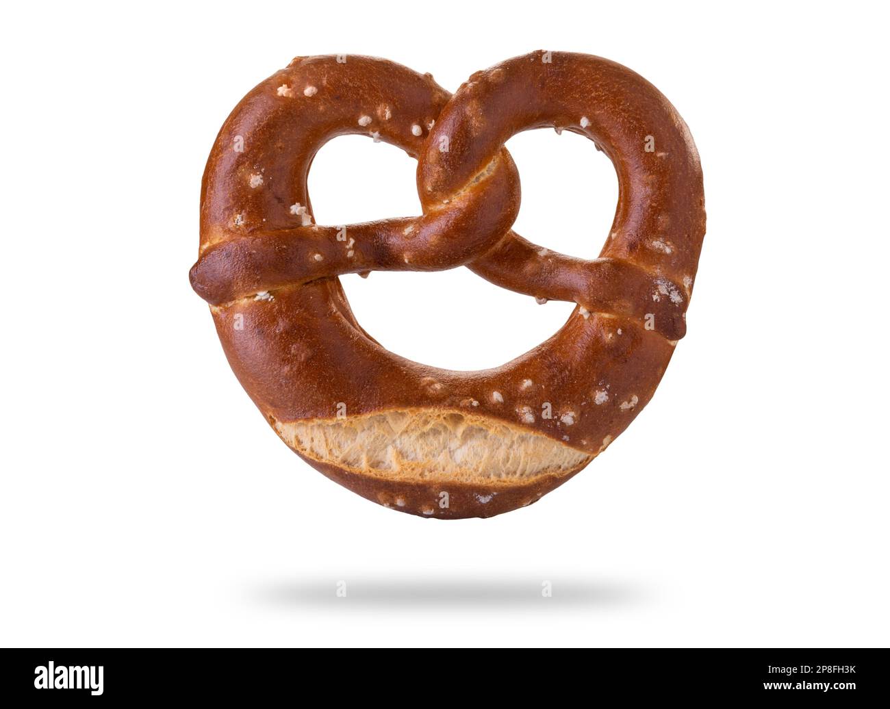 Deutsche Brezel, Brezel auf weiß isoliert, mit Clipping-Pfad im Lieferumfang enthalten Stockfoto