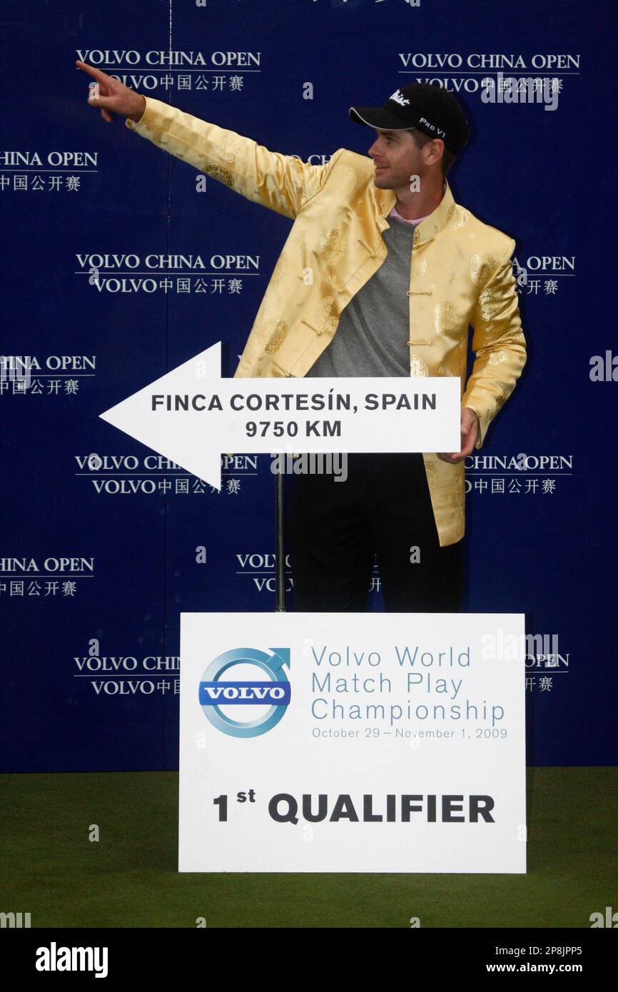 Australia's Scott Strange, winner of the Volvo China Open golf