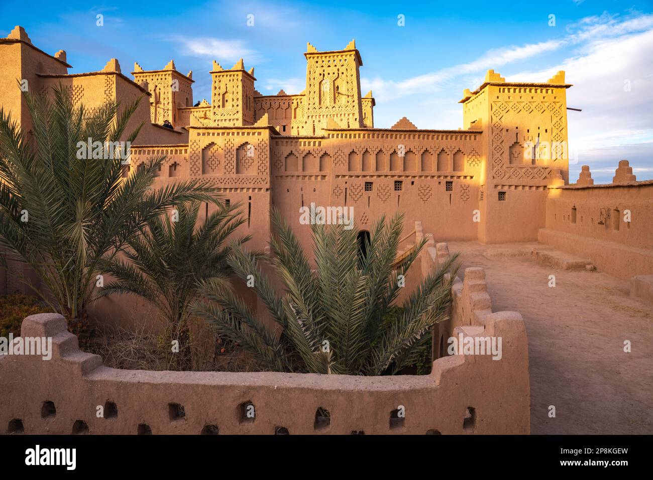 Amridil Kasbah in Marokko, sonniger Tag Stockfoto