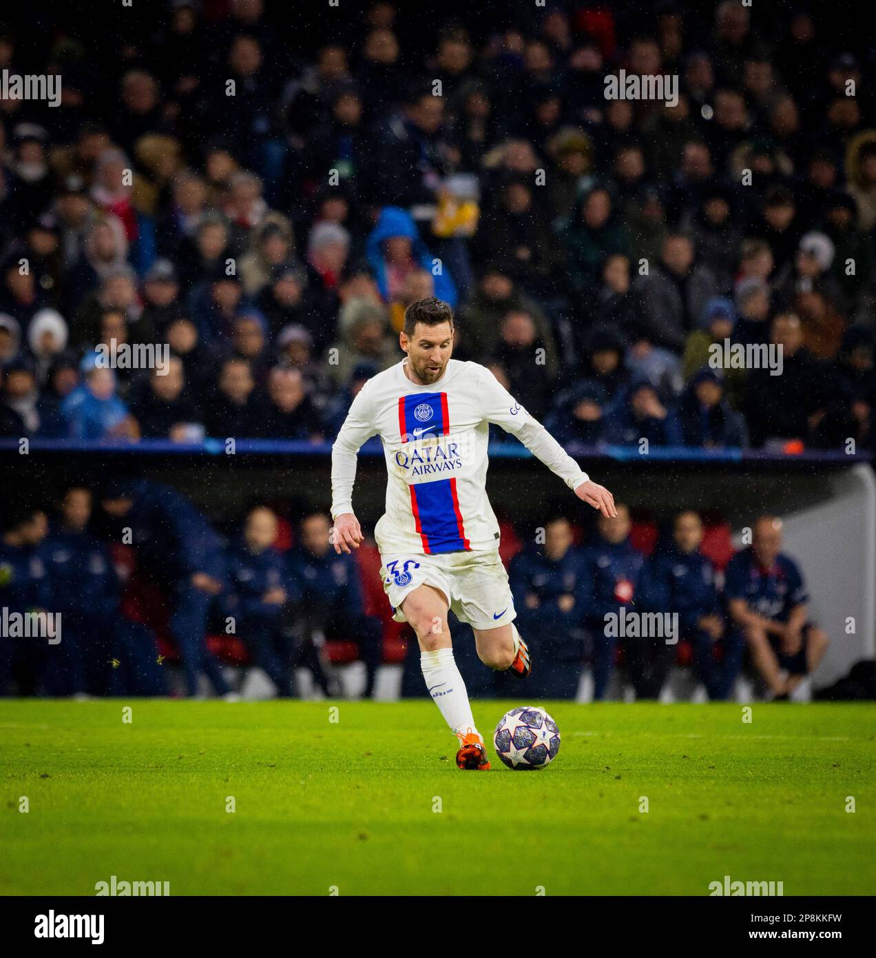 Munic, Deutschland. 8. März 2023. Lionel Messi (PSG) Bayern Munic - Paris Saint Germain Bayern München - Paris St Germain UEFA Champions League 08.03.20 Stockfoto