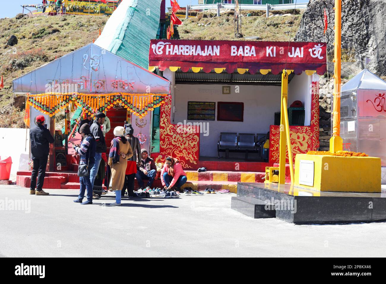 Baba Mandir oder Baba Tempel, Natula, Tempel, Ost-Sikkim, Sikkim, Himalaya, Indien Stockfoto