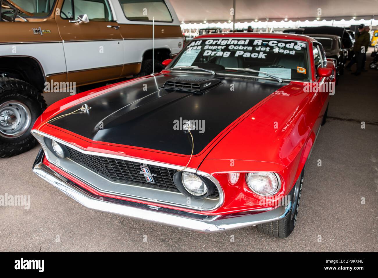 1969 Ford Mustang Mach 1 428 Super Cobra Jet R-Code Stockfoto
