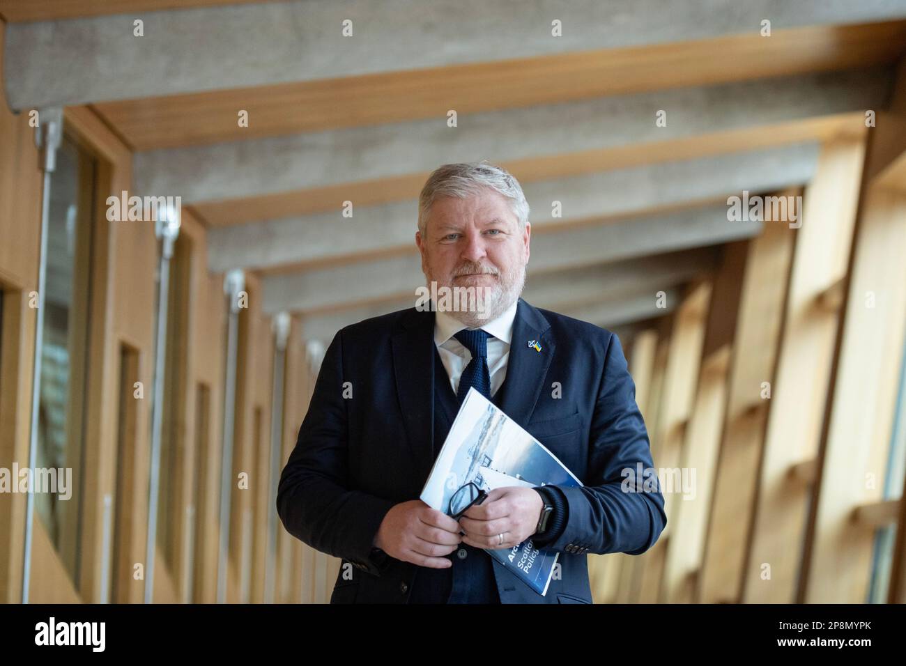 Edinburgh, Schottland, Großbritannien. 9. März 2023. ABBILDUNG: Angus Robertson MSP. Szenen in Holyrood im schottischen Parlament, wo der schottische erste Minister Fragen aus der Kammer beantwortet. Kredit: Colin D Fisher/CDFIMAGES.COM Kredit: Colin Fisher/Alamy Live News Stockfoto