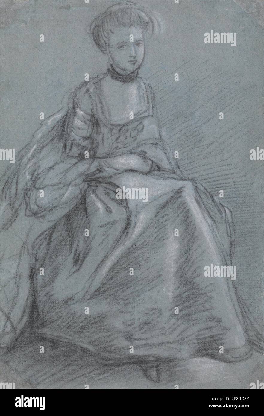 Eine Frau, die etwa 1760 von Thomas Gainsborough sitzt Stockfoto