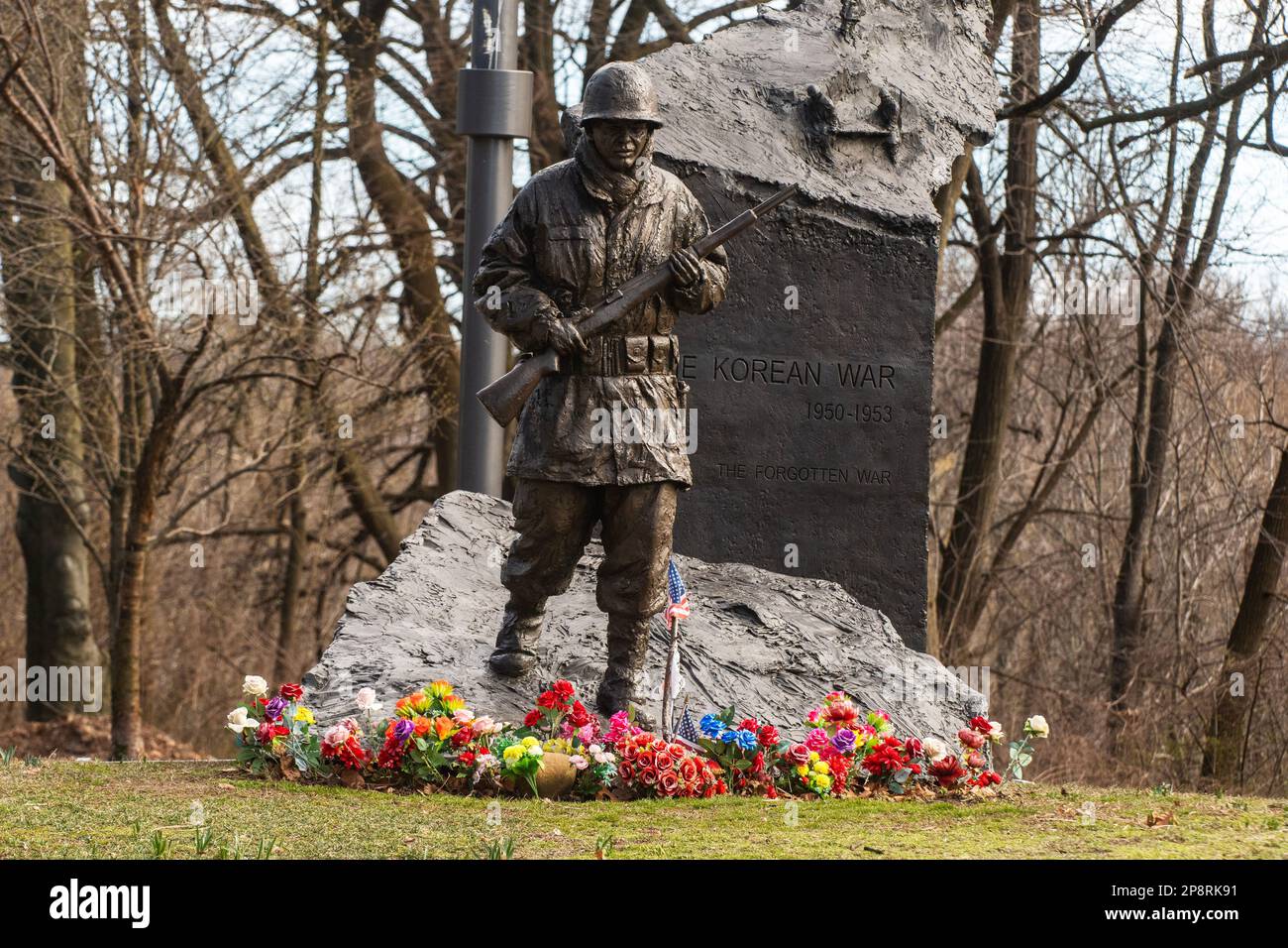 Korean war Memorial in Flushing Queens vom Bildhauer William Crozier Stockfoto