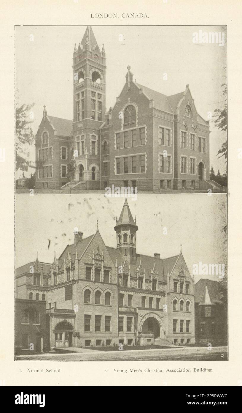LONDON, KANADA. Normal School Young Men's Christian Association Gebäude 1907 Stockfoto