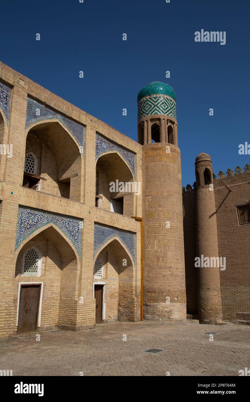 Kutlug Murad Inaka Madrasah, Ichon Qala, UNESCO-Weltkulturerbe, Khiva, Usbekistan Stockfoto