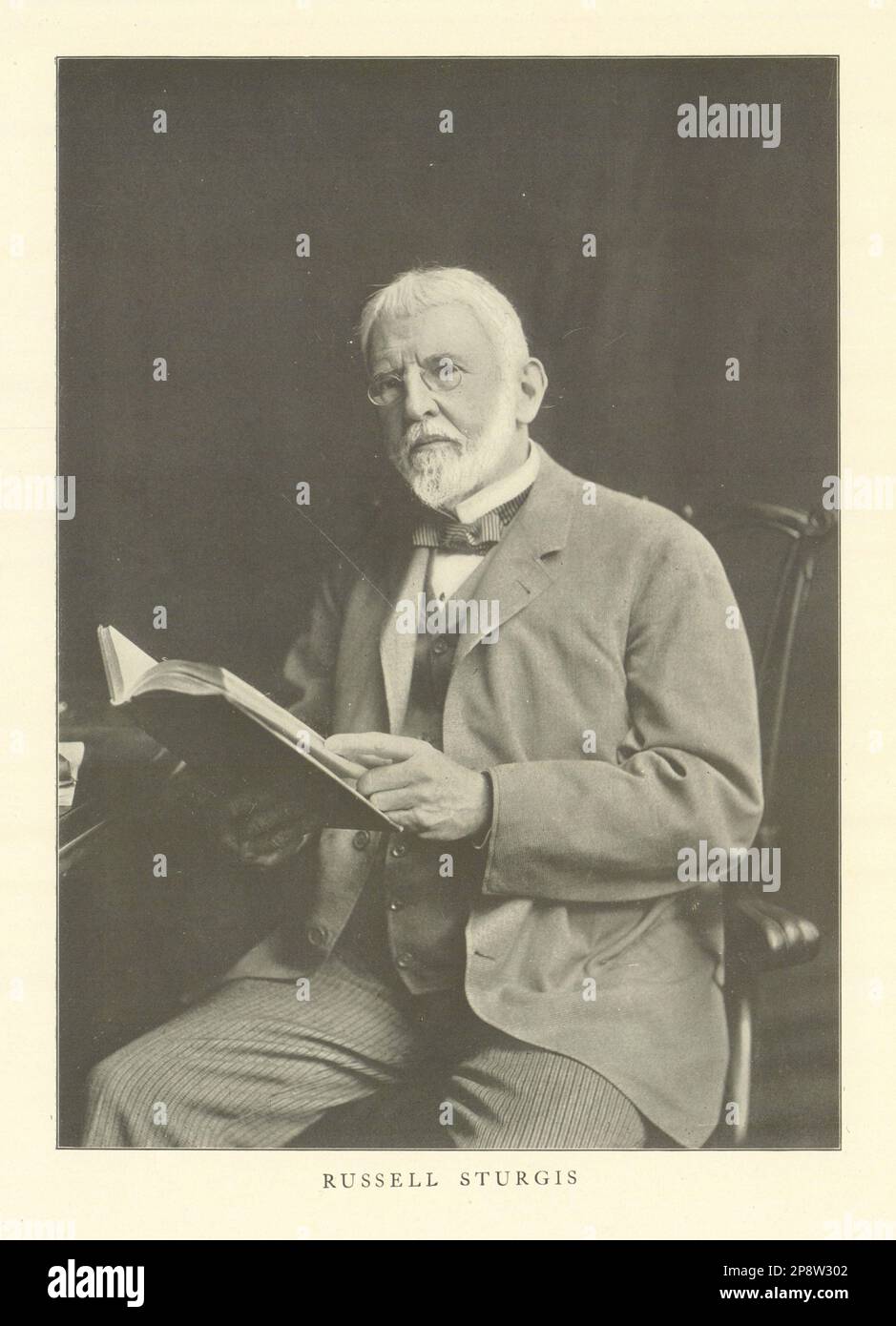 Russell Sturgis. USA 1907 altes, antikes, altmodisches Druckbild Stockfoto