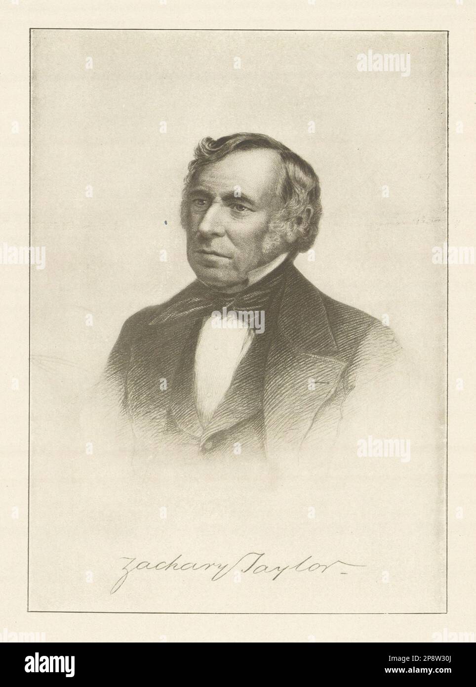 Zachary Taylor. USA 1907 altes, antikes, altmodisches Druckbild Stockfoto