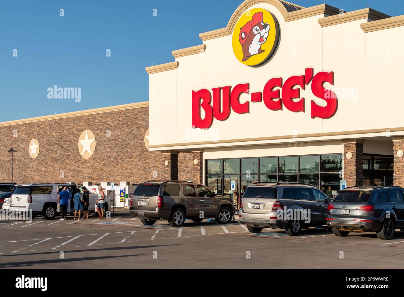 Buc-ees Kette von riesigen Convenience Stores und Travel Centers mit Sitz in Texas. Stockfoto
