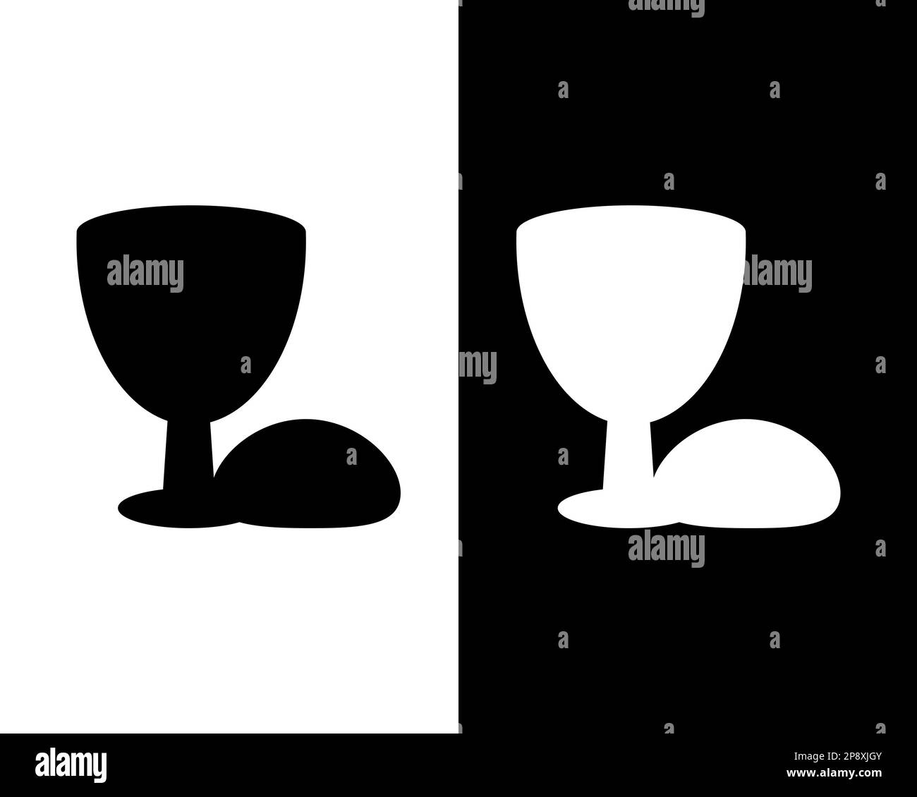 Eine Gruppe schwarz-weißer Silhouetten für die Feiertagswoche für Ihre Designs. Religiöse Postkarte und Symbole. Vektordarstellung Stock Vektor
