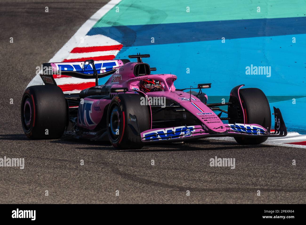 MANAMA, BAHRAIN, Sakhir Circuit, 4. März 2023: #31, Esteban OCON, FRA, Alpine F1 Team, während des Bahrain Formel 1 Grand Prix auf dem Bahrain Inte Stockfoto