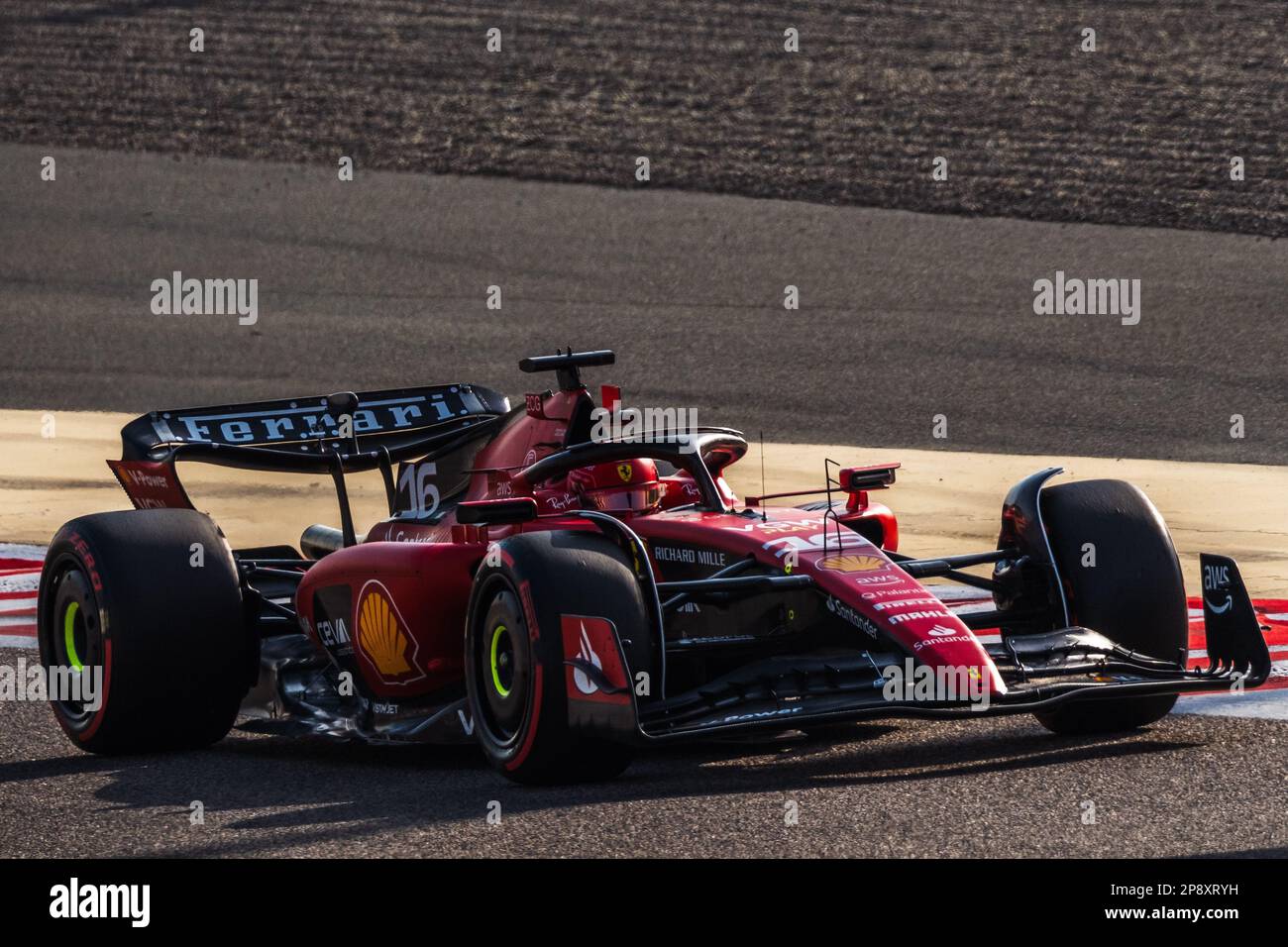 MANAMA, BAHRAIN, Sakhir Circuit, 4. März 2023: Nr. 16, Charles LECLERC, MCO, Team Scuderia Ferrari, während des Bahrain Formel 1 Grand Prix bei der Ba Stockfoto