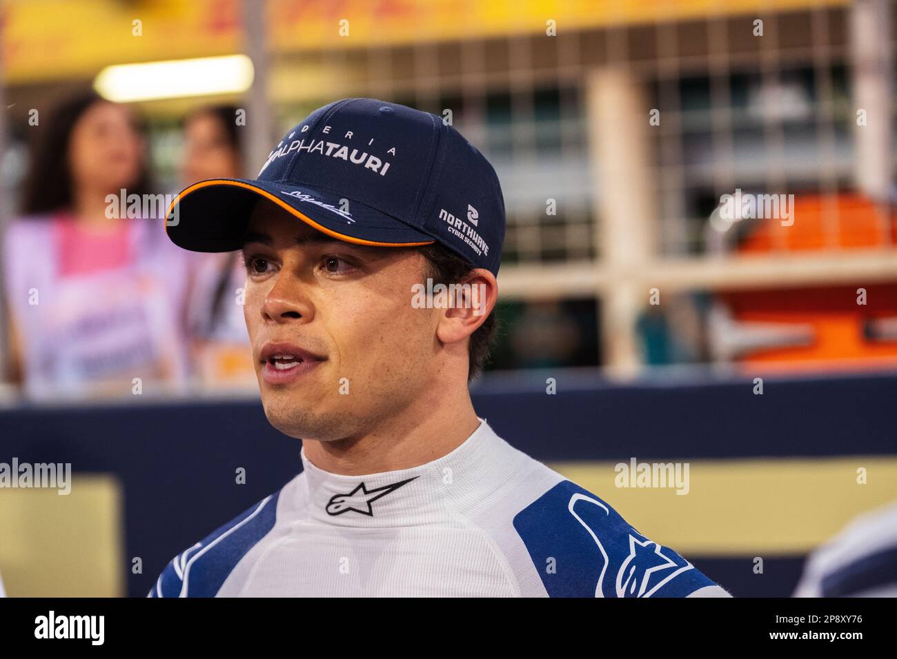MANAMA, BAHRAIN, Sakhir Circuit, 5. März 2023: Nr. 21, Nick de VRIES, NDL, Scuderia Alpha Tauri, während des Bahrain Formel 1 Grand Prix im Bahr Stockfoto