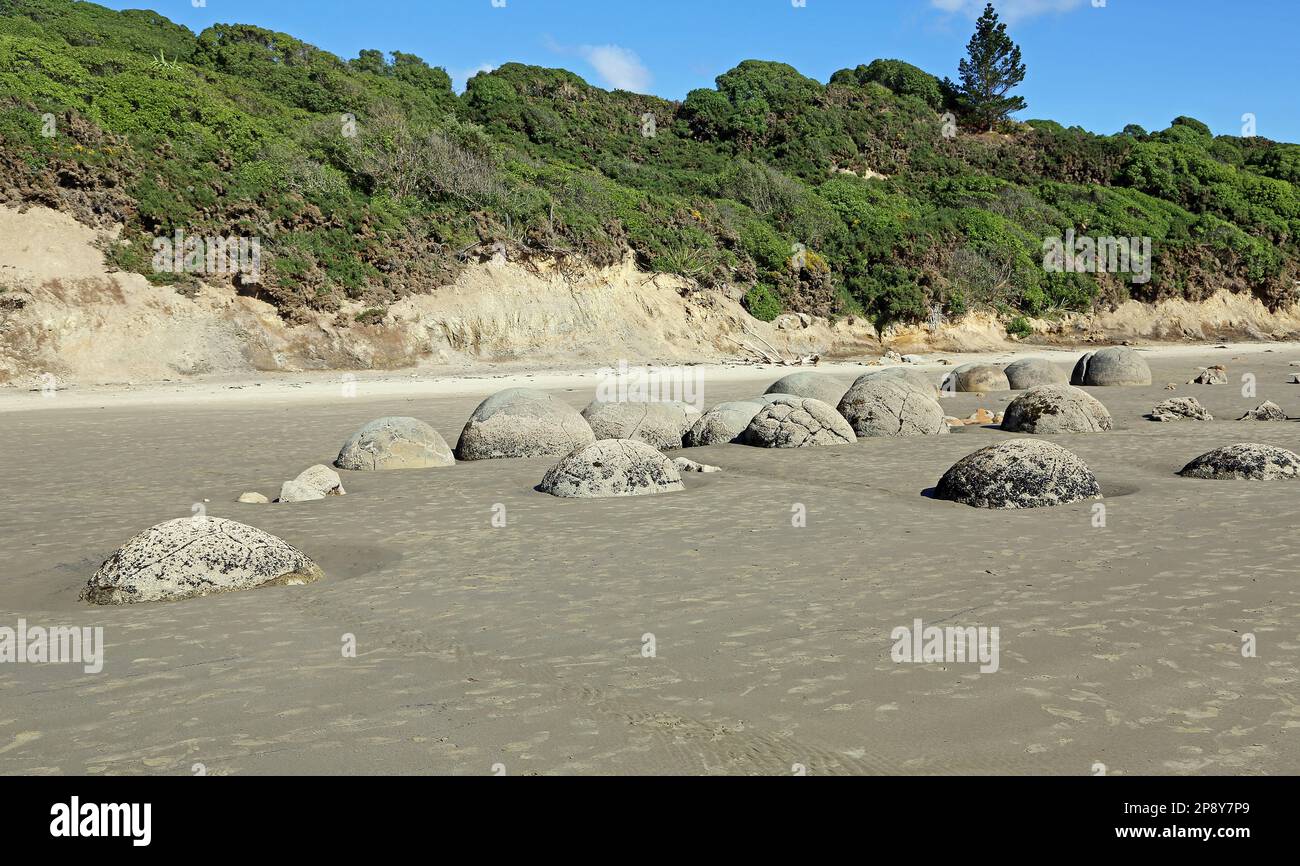 Koekohe Beach - Moeraki Boulders - Neuseeland Stockfoto