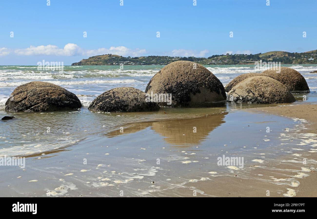 Moeraki Boulders - Neuseeland Stockfoto