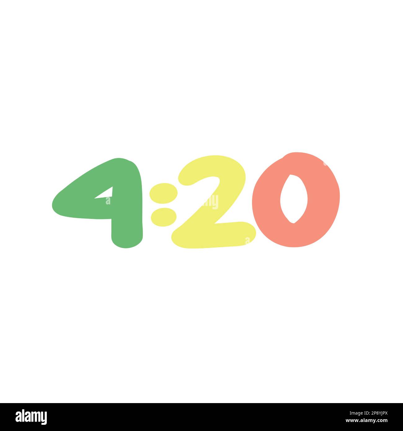 Alles gute zum 420. Zeit zu rauchen. Cannabis- und Marihuana-Vektorphrase Stock Vektor